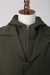 Men's Army Green Trench/ Over Coat Made to Measure